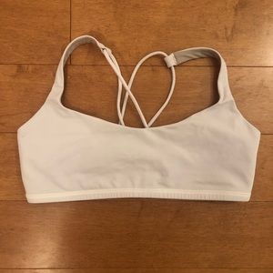 White Lululemon sports bra size 10 used